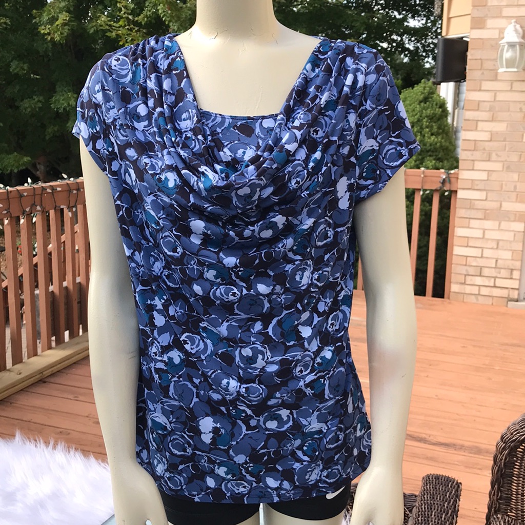 Blue Patterned Top